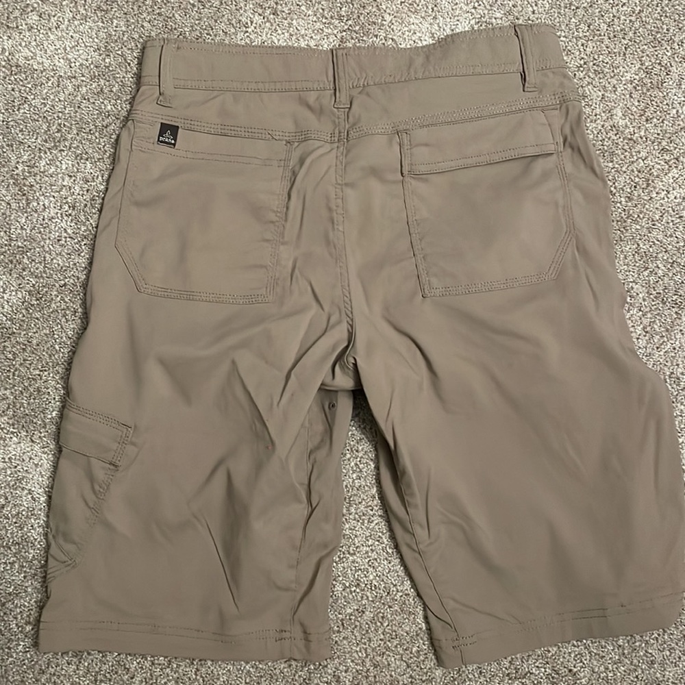 Prana Stretch Zion Short, Men’s 30 waist, 12” inseam, Khaki color - Picture 2 of 3